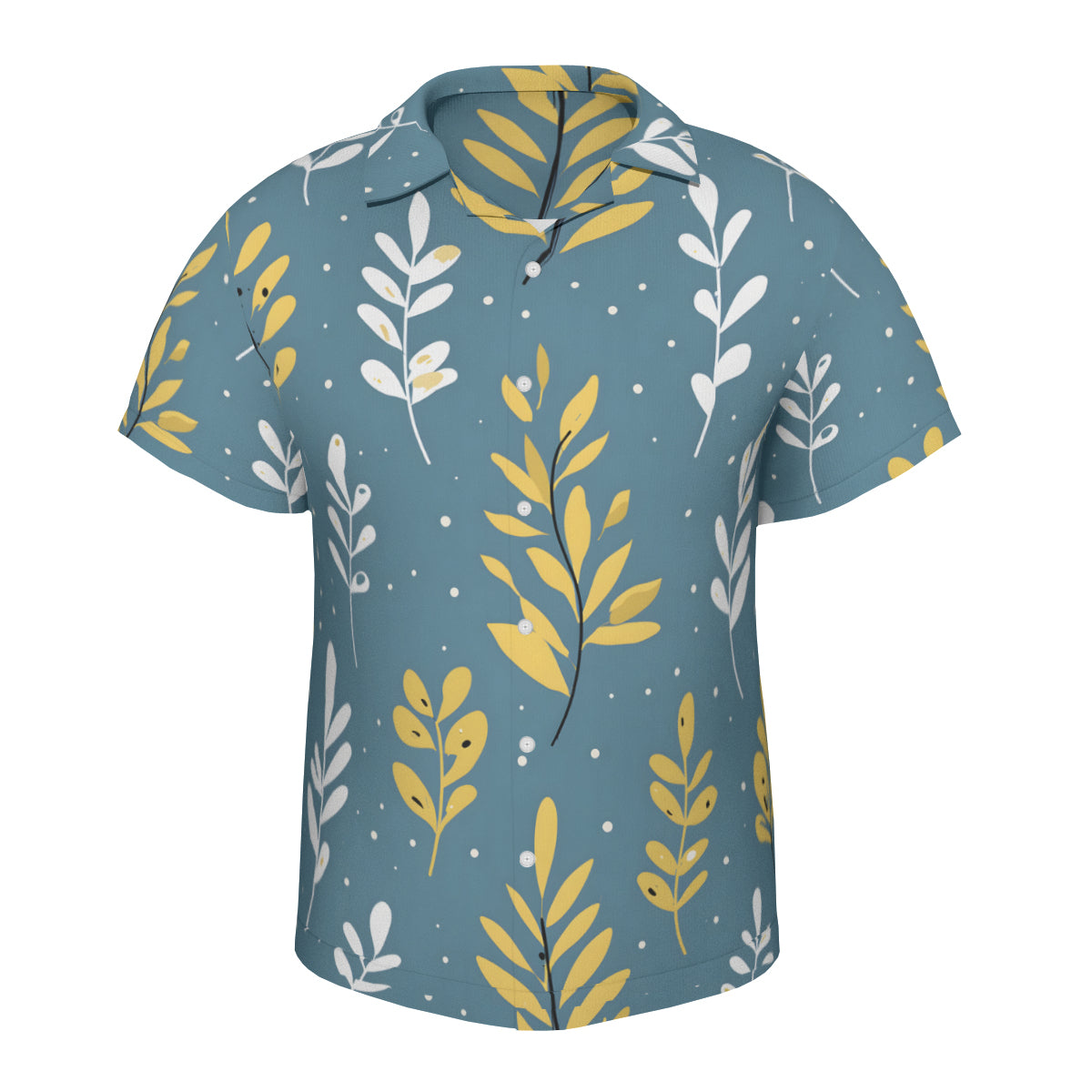 Floral Blue Hawaiian Shirt