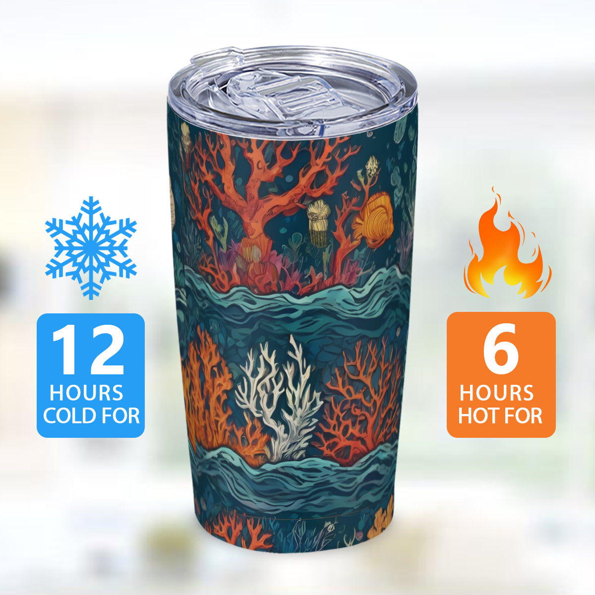 Under Sea Beauty Outdoor Travel Carry Tumbler (600ml/20oz) | Stainless Steel 304