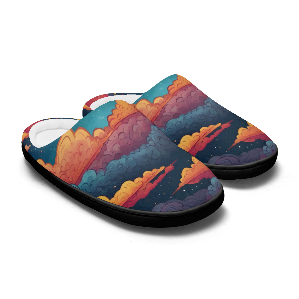 Sky Beauty Abstract Personalized Warm Cotton Slippers | Flannel