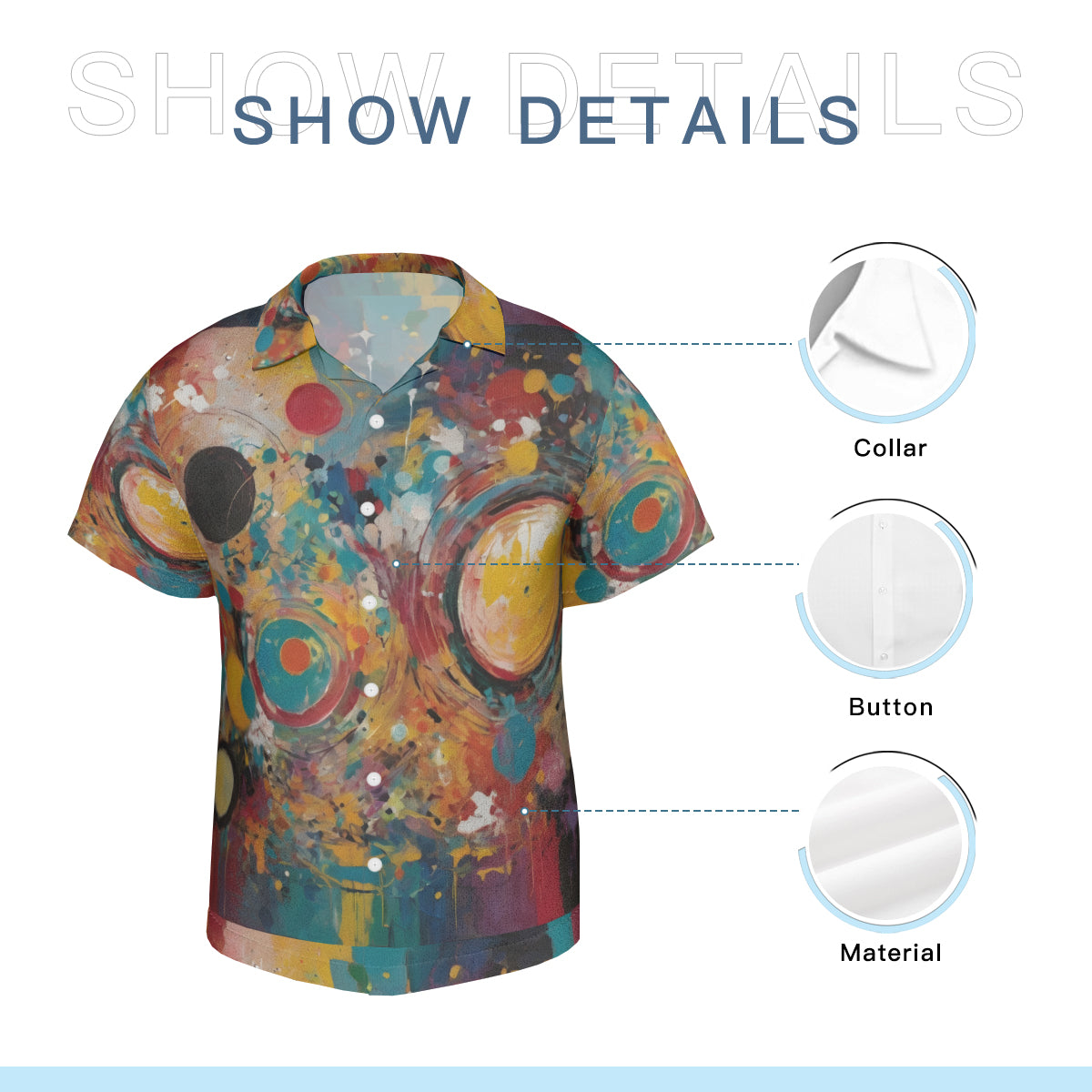 Crazy Design Hawaiian Shirt(No chest pocket) | Polyester