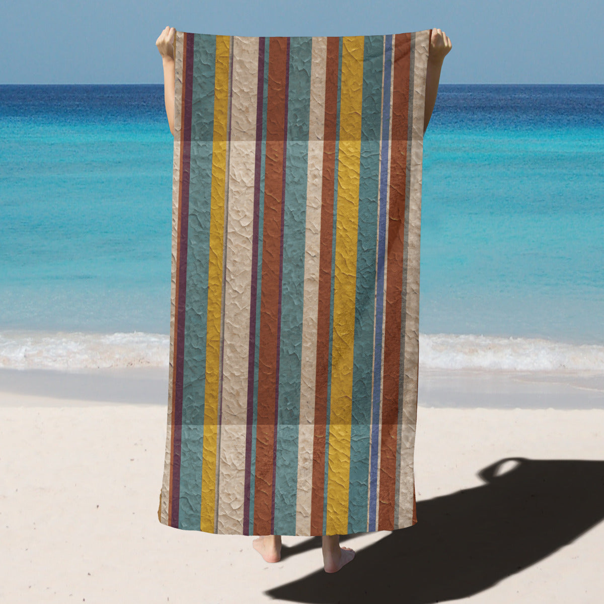 Strip Design Beach towel (comfortable model)|Polyester