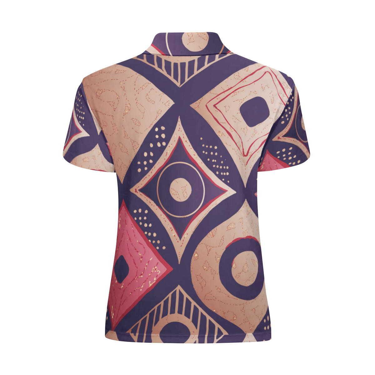 Fine Abstract Women's Short-Sleeved Polo Shirt