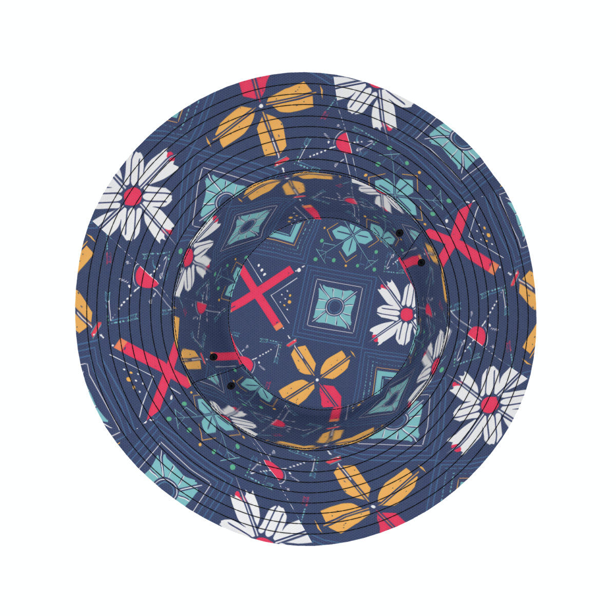 Abstract Pattern Double-Sided Fisherman Hat | Polyester