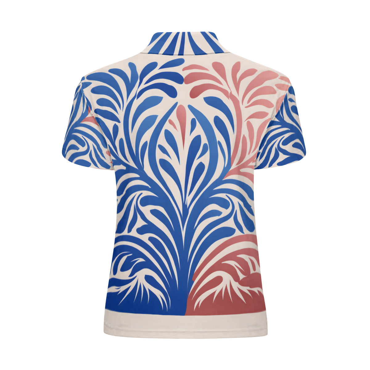 Abstract Pattern Women's Short-Sleeved Polo Shirt
