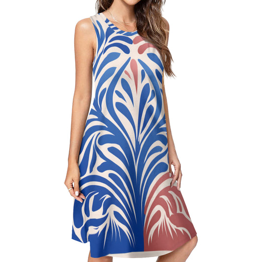 Abstract Pattern Women's Casual Dress | Polyester