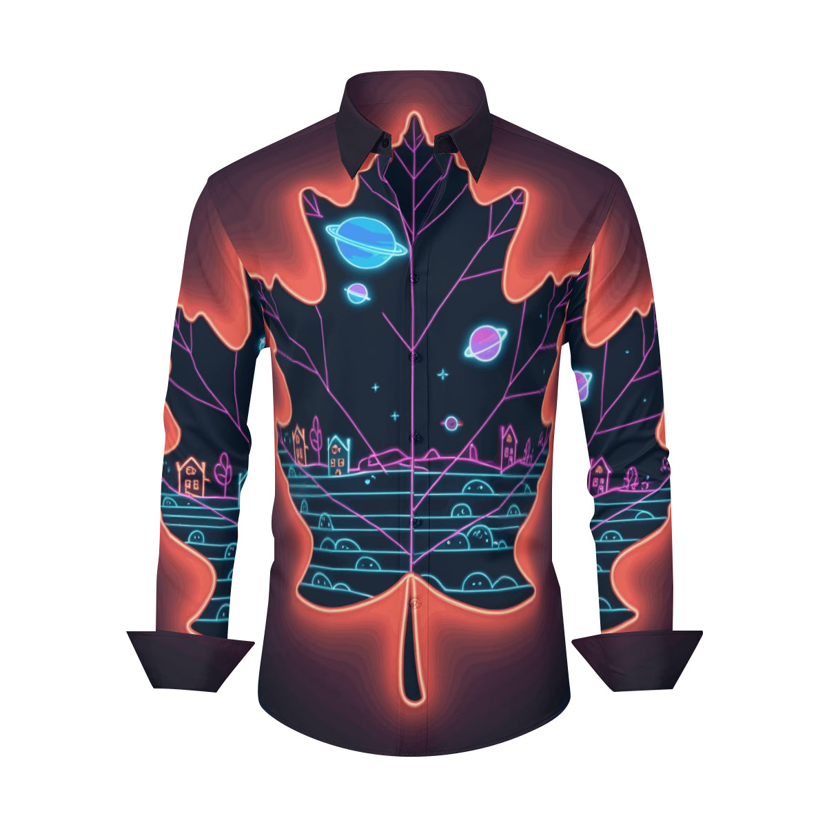Smart Leave Men's Classic Long-Sleeved Shirt | Polyester