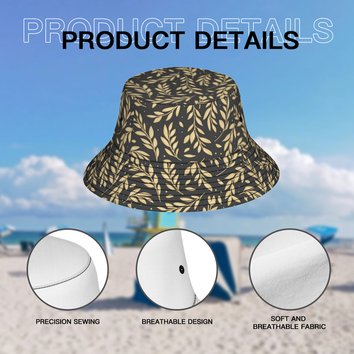 Golden Branches Fisherman Hat