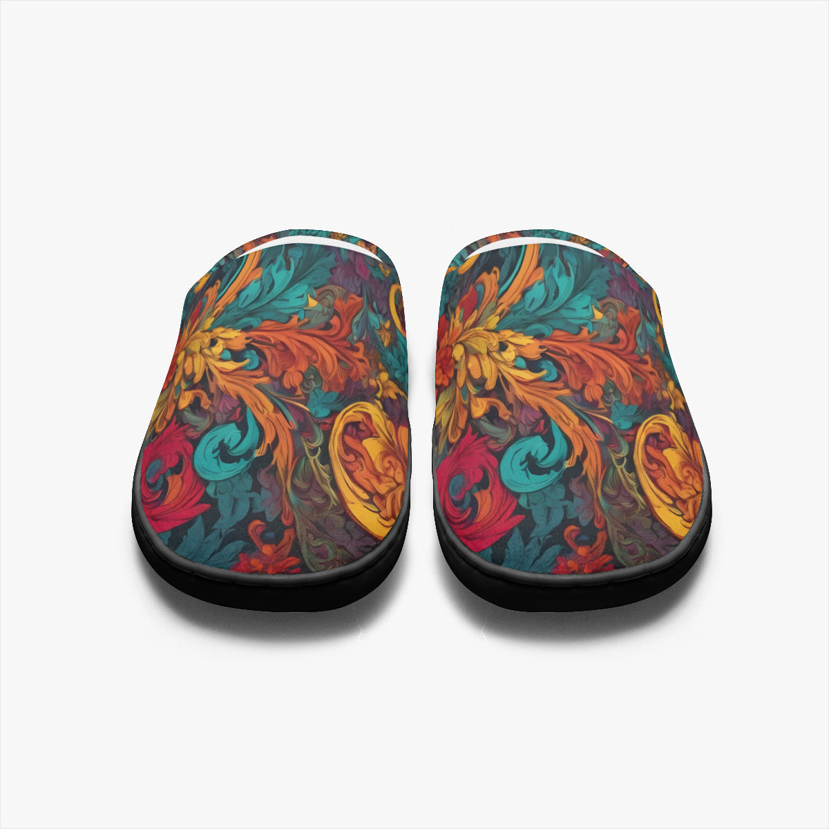 Awesome Flower Design Personalized Warm Cotton Slippers | Flannel