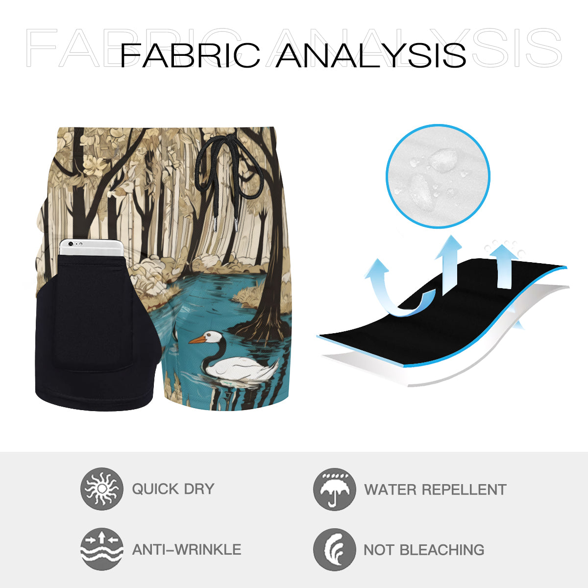 Landscape Wonder Short Sports Beach Shorts (Multifaceted Design) | Polyester