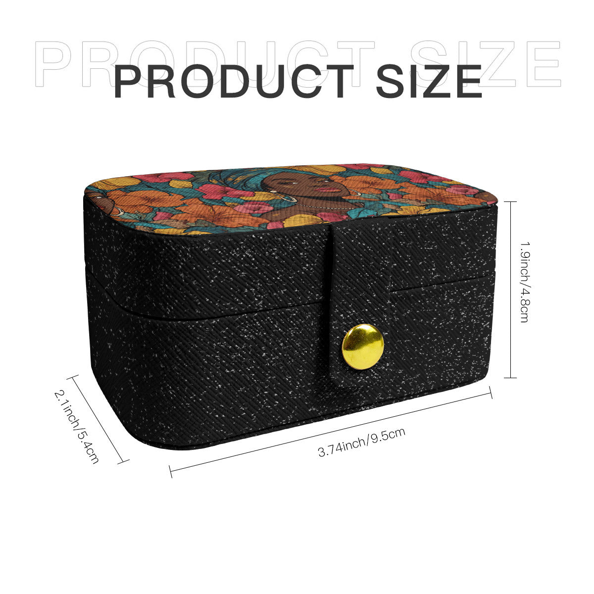 Melanin Queen Personalized Portable Jewelry Box | PU