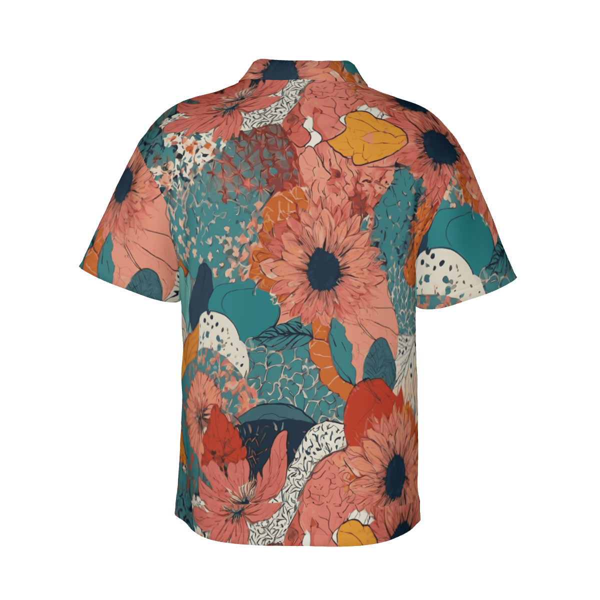 Awesome Floral Men's Short-Sleeve Hawaiian Shirt (Lightweight) | Polyester