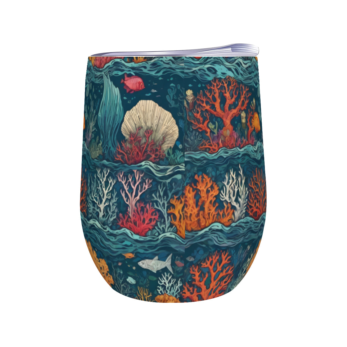 Under Sea Beauty Stemless Wine Tumbler(350ml/12oz)| Stainless steel 304