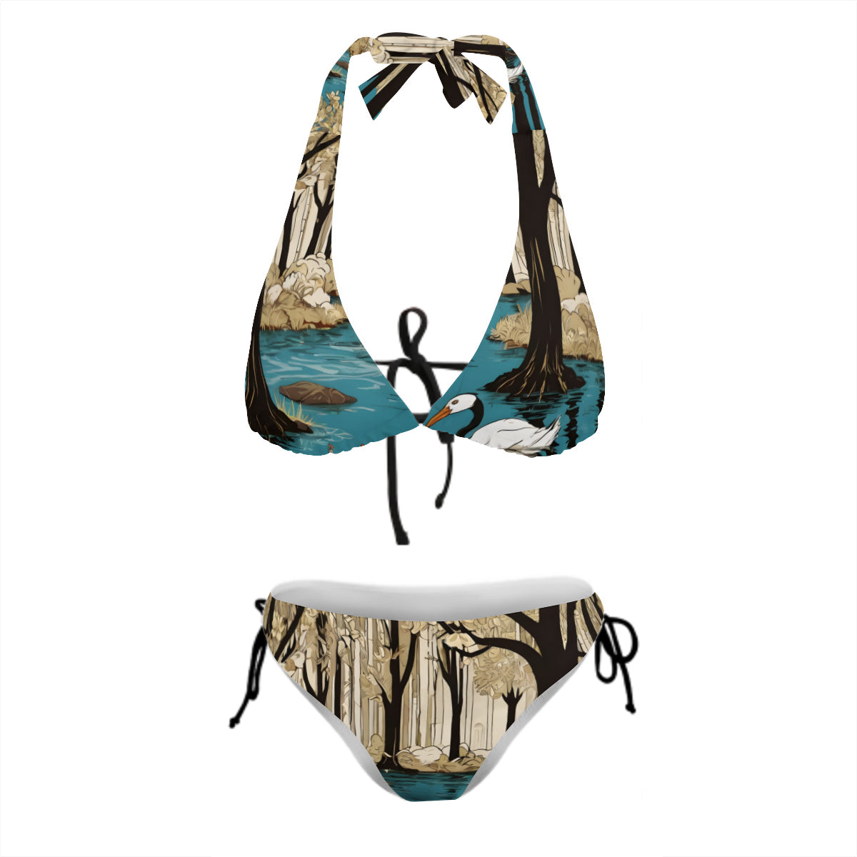 Landscape Wonder Bikini Swimsuit (Multi-Faceted Design)|Polyester+Spandex