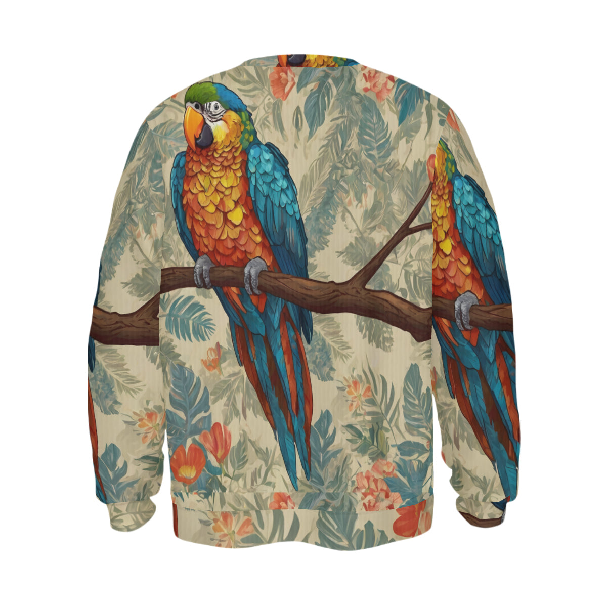 Parrot Design Crew Neck Sweater