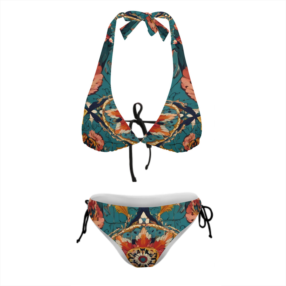 Abstract Design Bikini Swimsuit (Multi-Faceted Design)|Polyester+Spandex