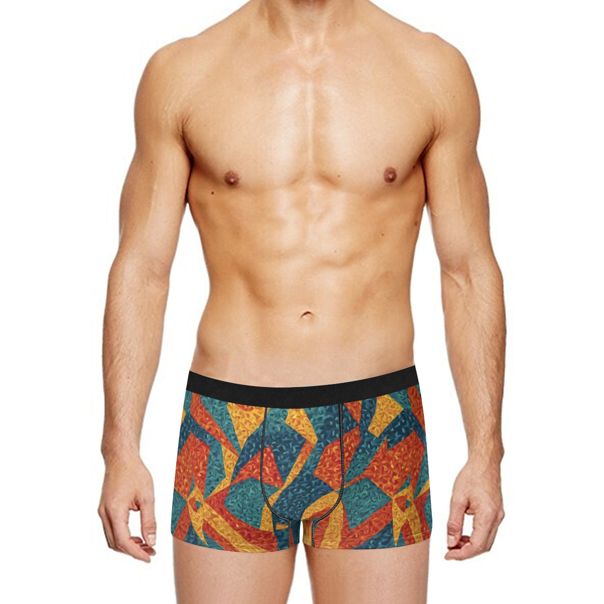 Abstract Pattern Men's Underwear (Front and Back Design)丨Polyester