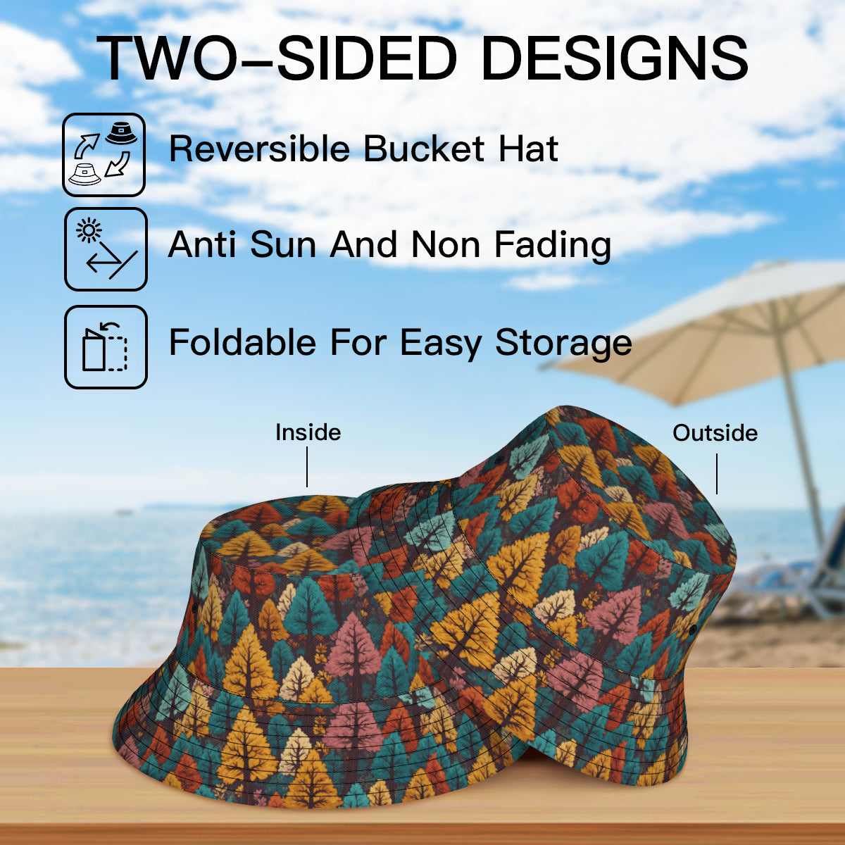 Beautiful Floral Fisherman Hat | Polyester