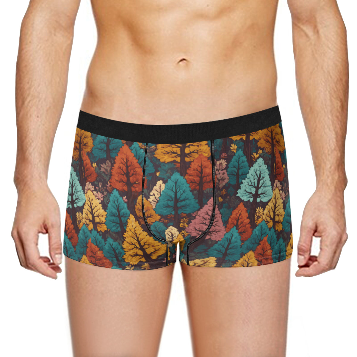 Beautiful Floral Men's Underwear (Front and Back Design)丨Polyester