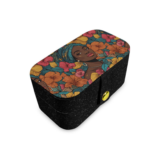 Melanin Queen Personalized Portable Jewelry Box | PU