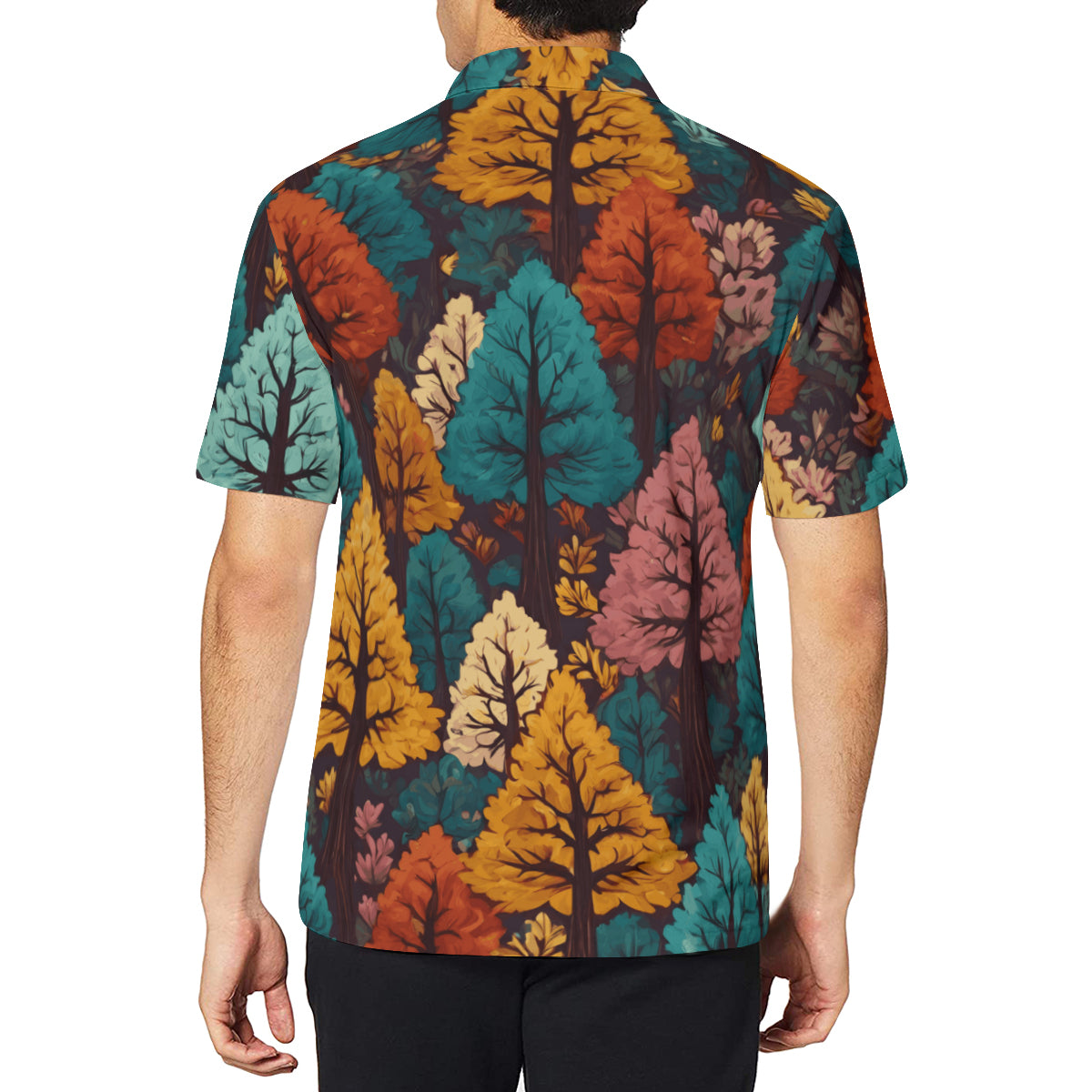Beautiful Floral Men's Premium European Size POLO Shirt | 95% Polyester+5% Spandex