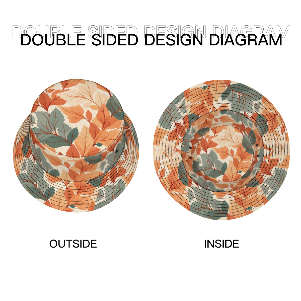 Floral Double-Sided Fisherman Hat | Polyester