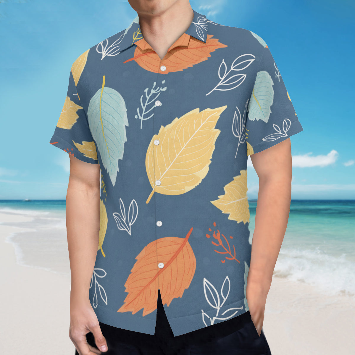 Beautiful Floral Hawaiian Shirt(No chest pocket) | Polyester