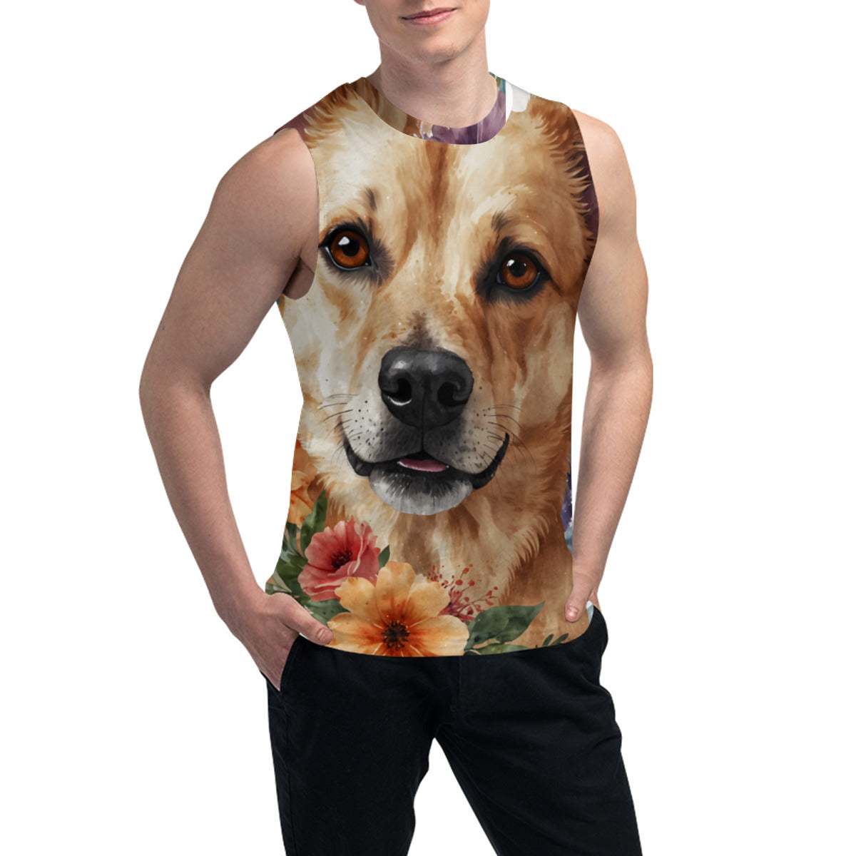 Dog Lovers Men's Sleeveless Vest|Polyester