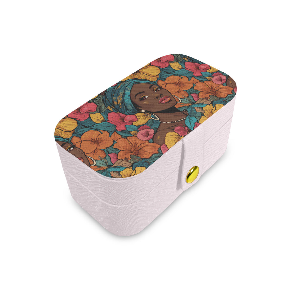 Melanin Queen Personalized Portable Jewelry Box | PU