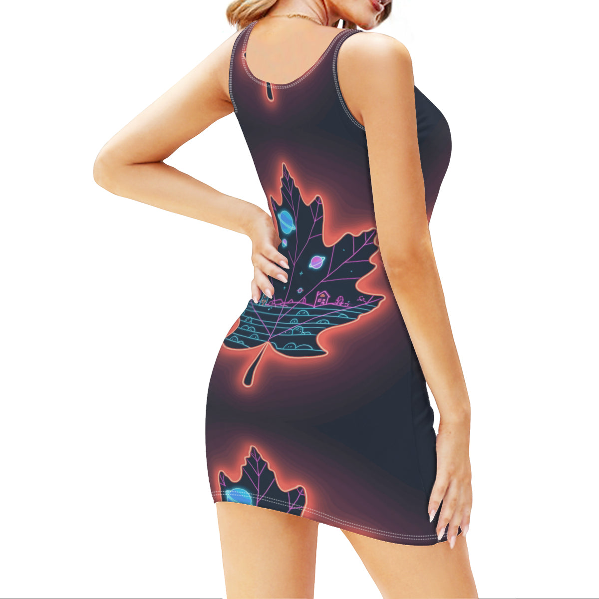 Smart Leave Sleeveless Slim-Fit Euro-Size Tank Slip Dress | Polyester