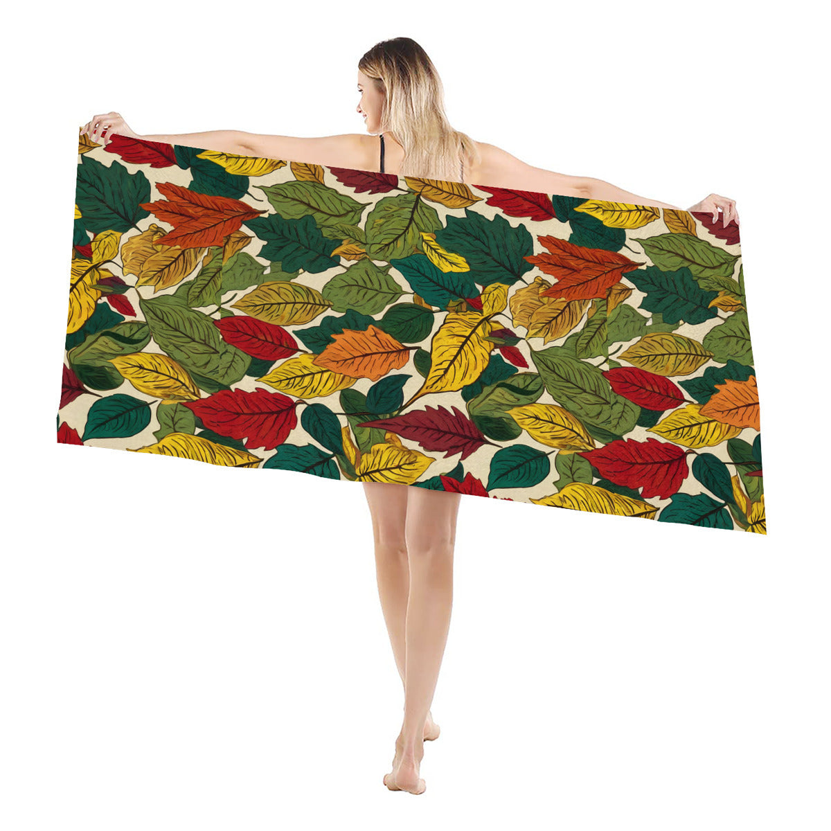 Awesome Leaves Beach towel (comfortable model)|Polyester