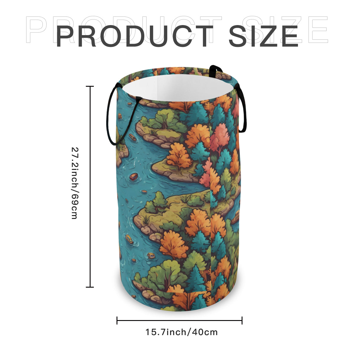 River Front Design Large Capacity Foldable Laundry Basket | Polyester