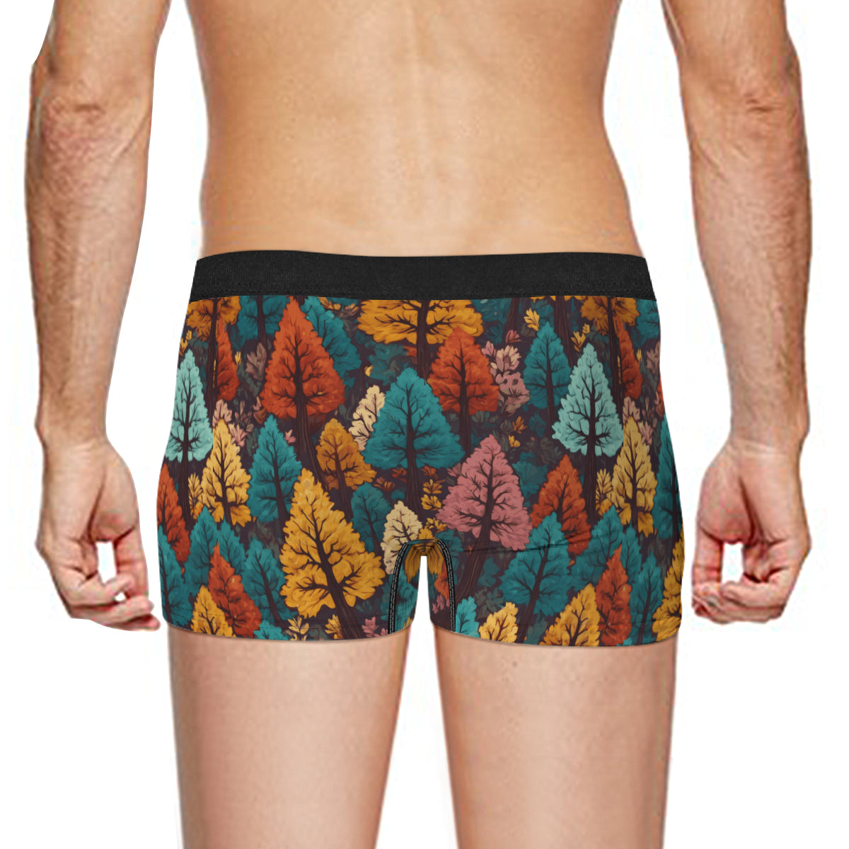 Beautiful Floral Men's Underwear (Front and Back Design)丨Polyester
