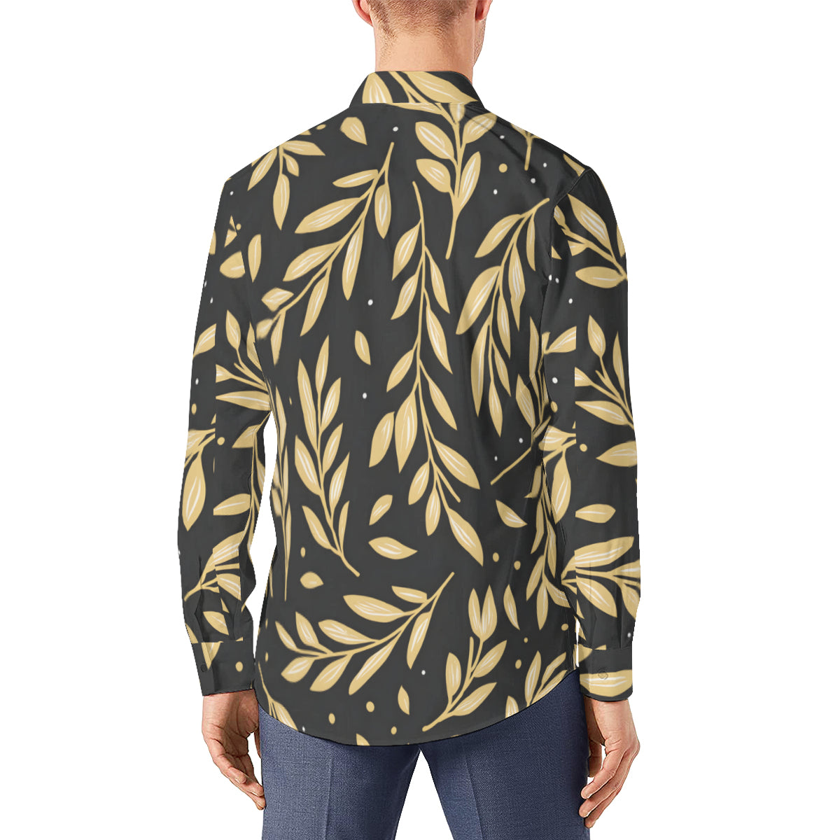 Golden Branches Men's Classic Long-Sleeved Shirt