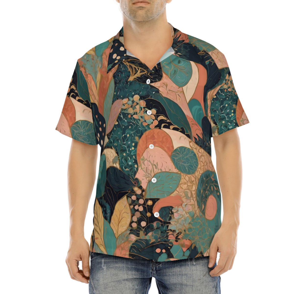 Abstract Wonder Men's Short-Sleeve Hawaiian Shirt (Lightweight)