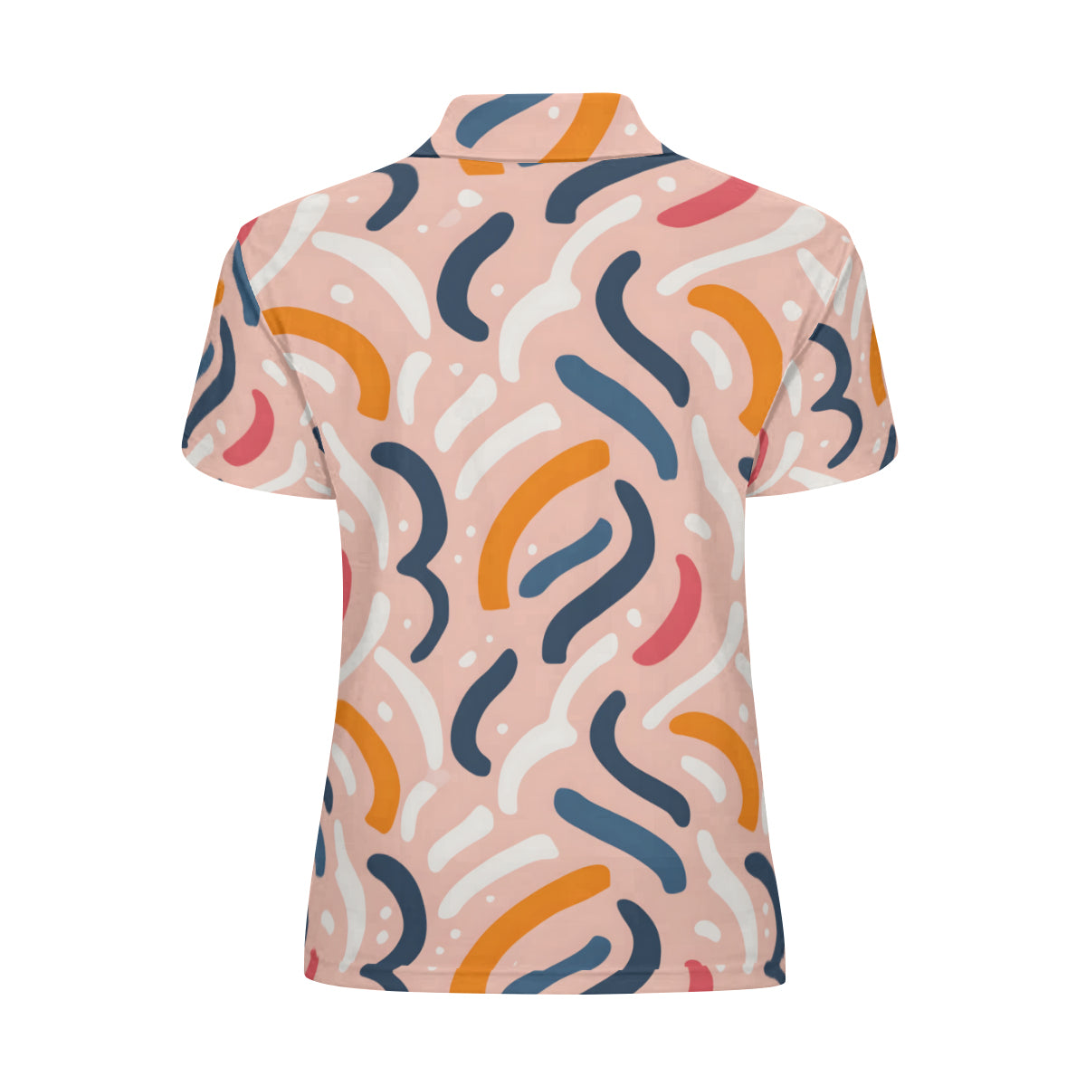 Abstract Design Women's Short-Sleeved Polo Shirt