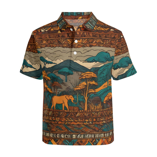 Beautiful Landscape Men's Premium European Size POLO Shirt | 95% Polyester+5% Spandex
