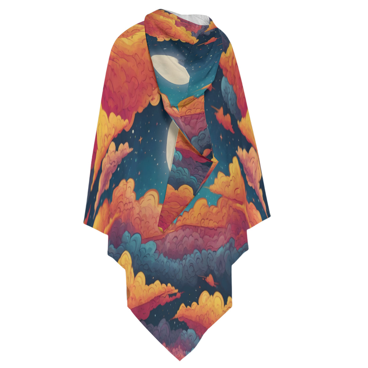 Sky Beauty Abstract Loose Relaxed Unisex Cloak | Polyester