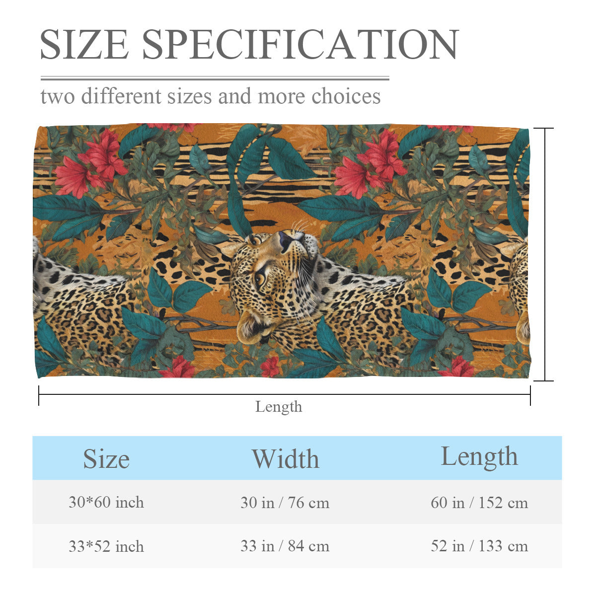 Warrior Leopard Beach towel (comfortable model)|Polyester
