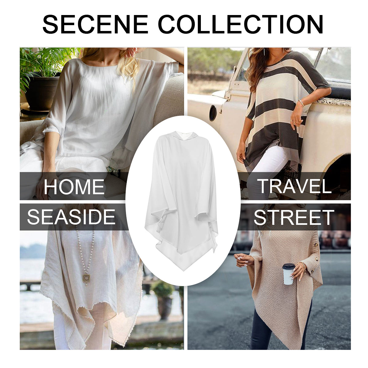 Sky Beauty Abstract Loose Relaxed Unisex Cloak | Polyester