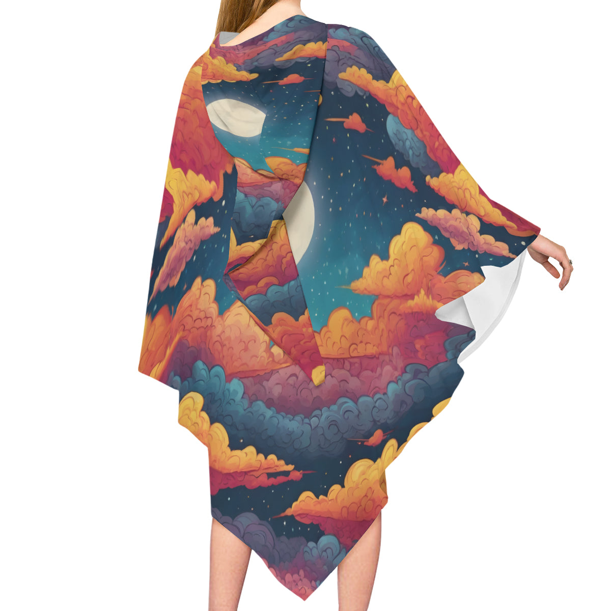 Sky Beauty Abstract Loose Relaxed Unisex Cloak | Polyester