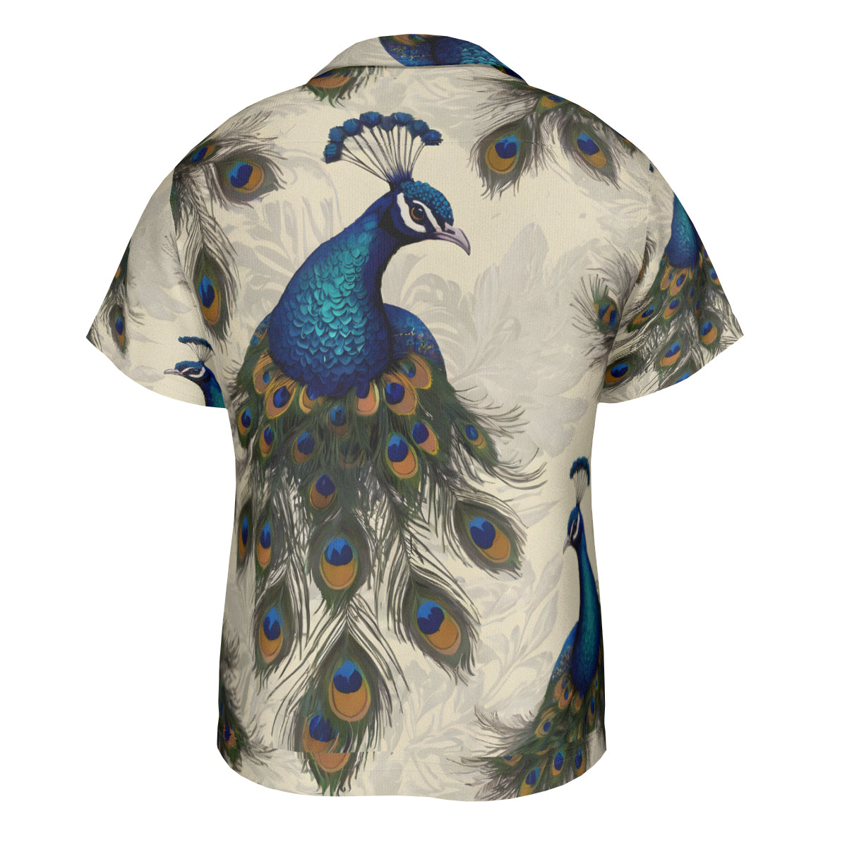 Peacock Design Men's Hawaiian Shirt(No chest pocket) | Polyester