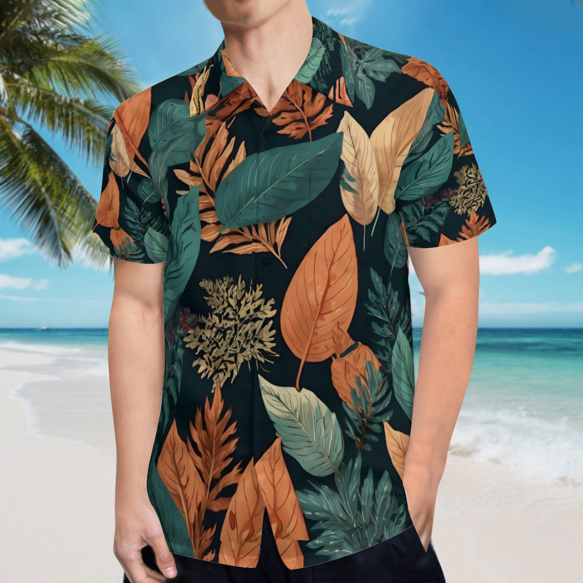 Colorful Leaves All-Over Print Hawaiian Shirt | Polyester