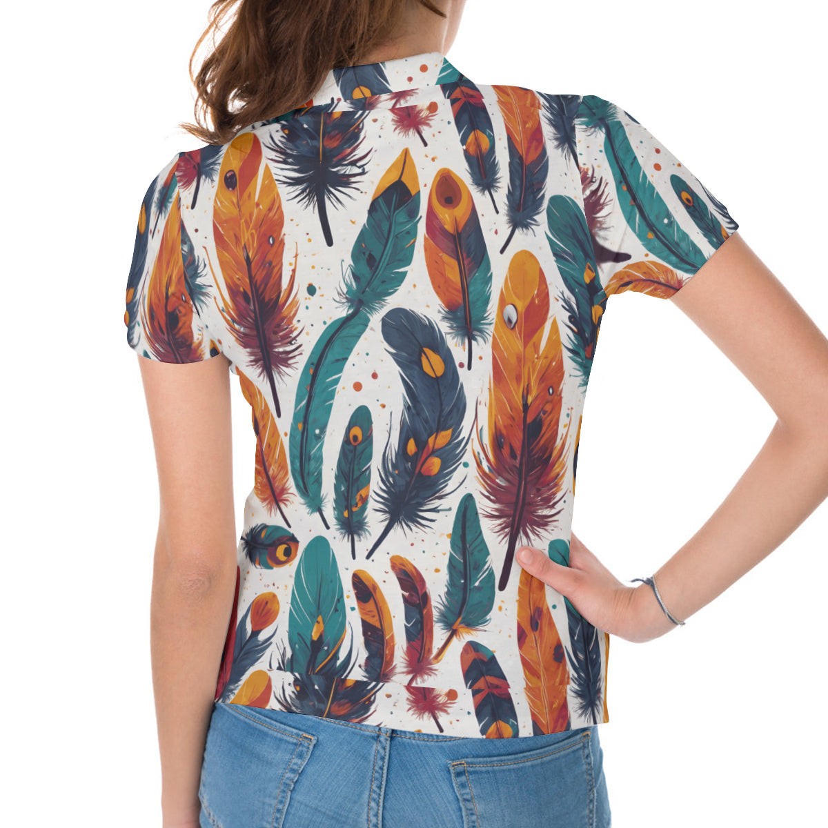 Wacky Plums Women's Short-Sleeved Polo Shirt