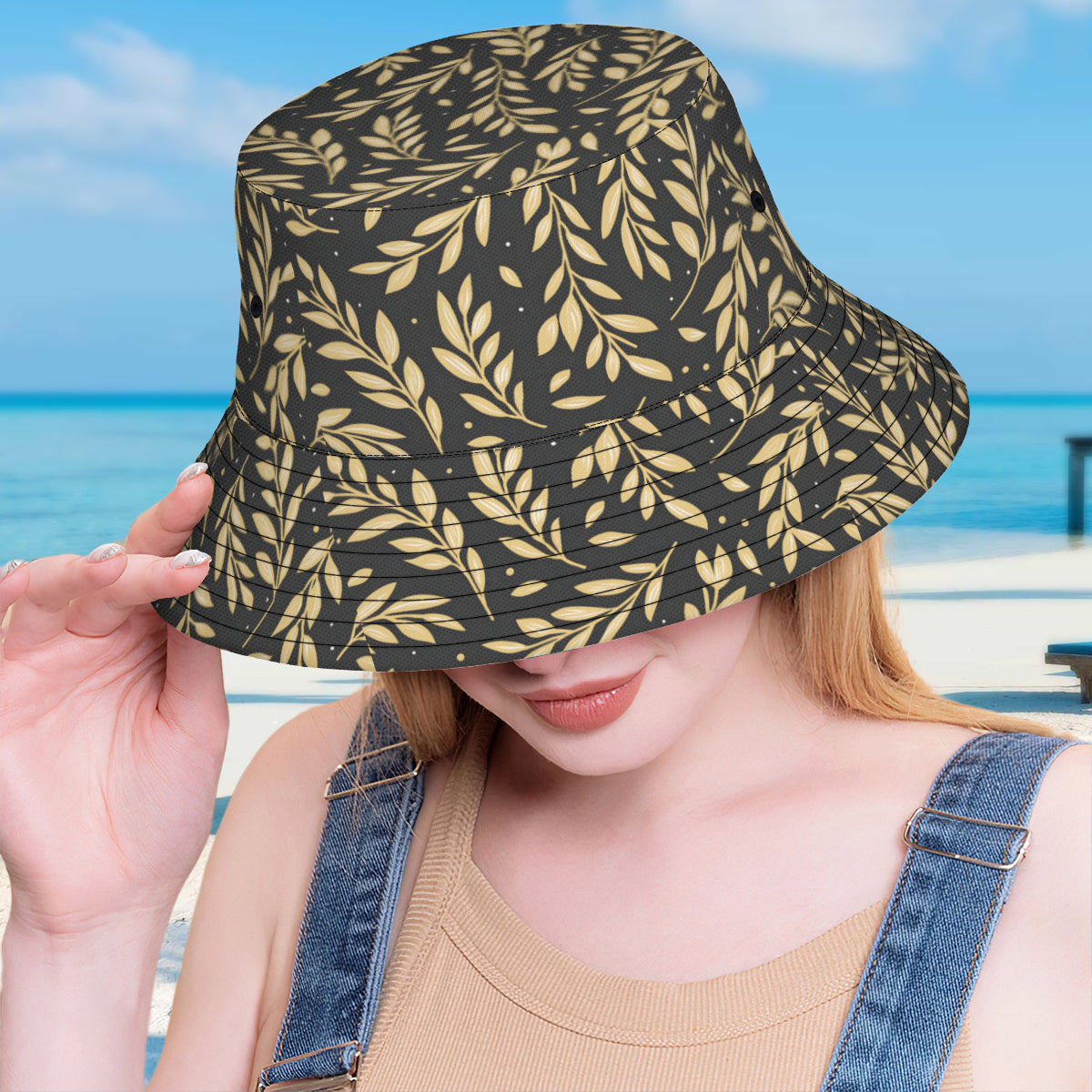 Golden Branches Fisherman Hat