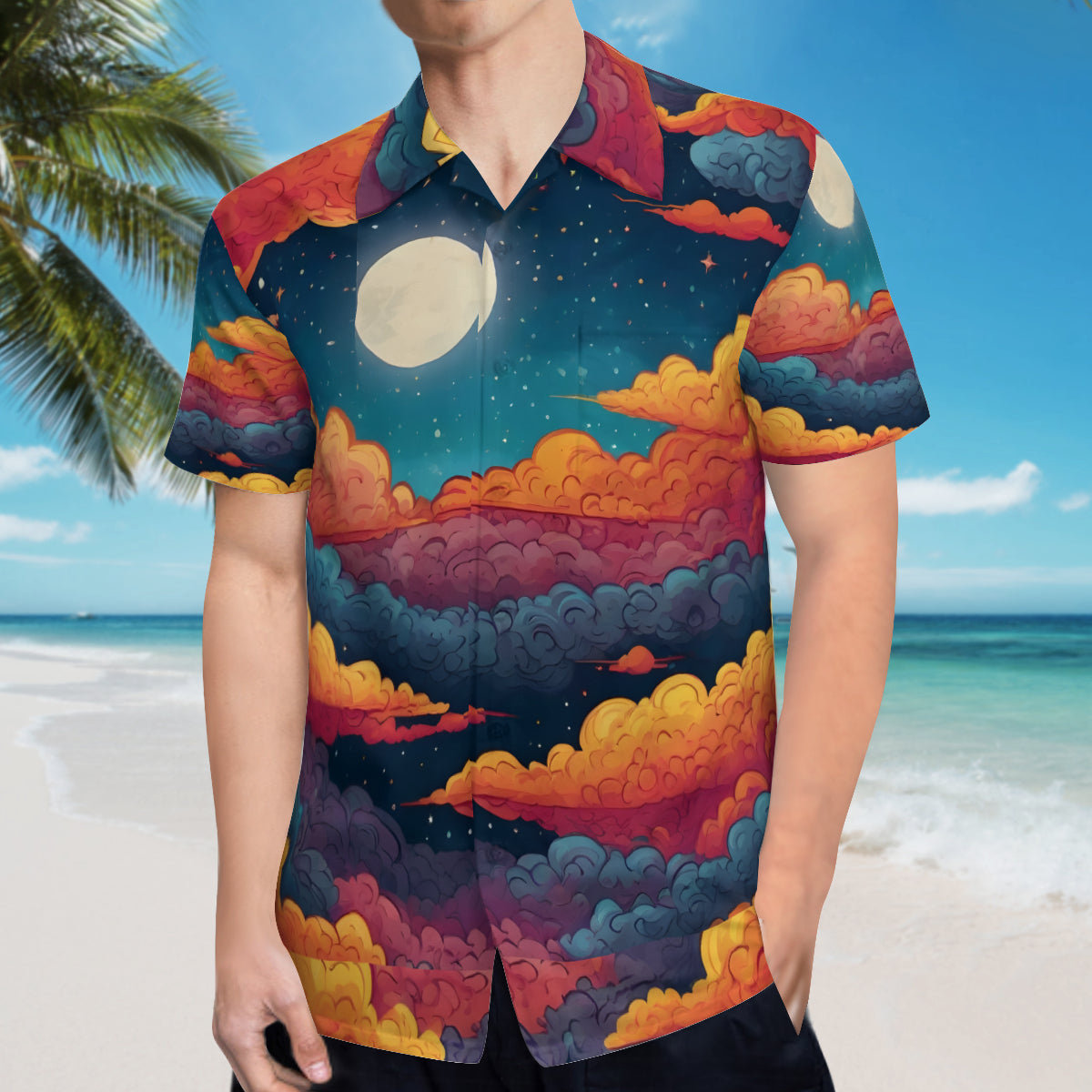 Sky Beauty Abstract Hawaiian Shirt | Polyester
