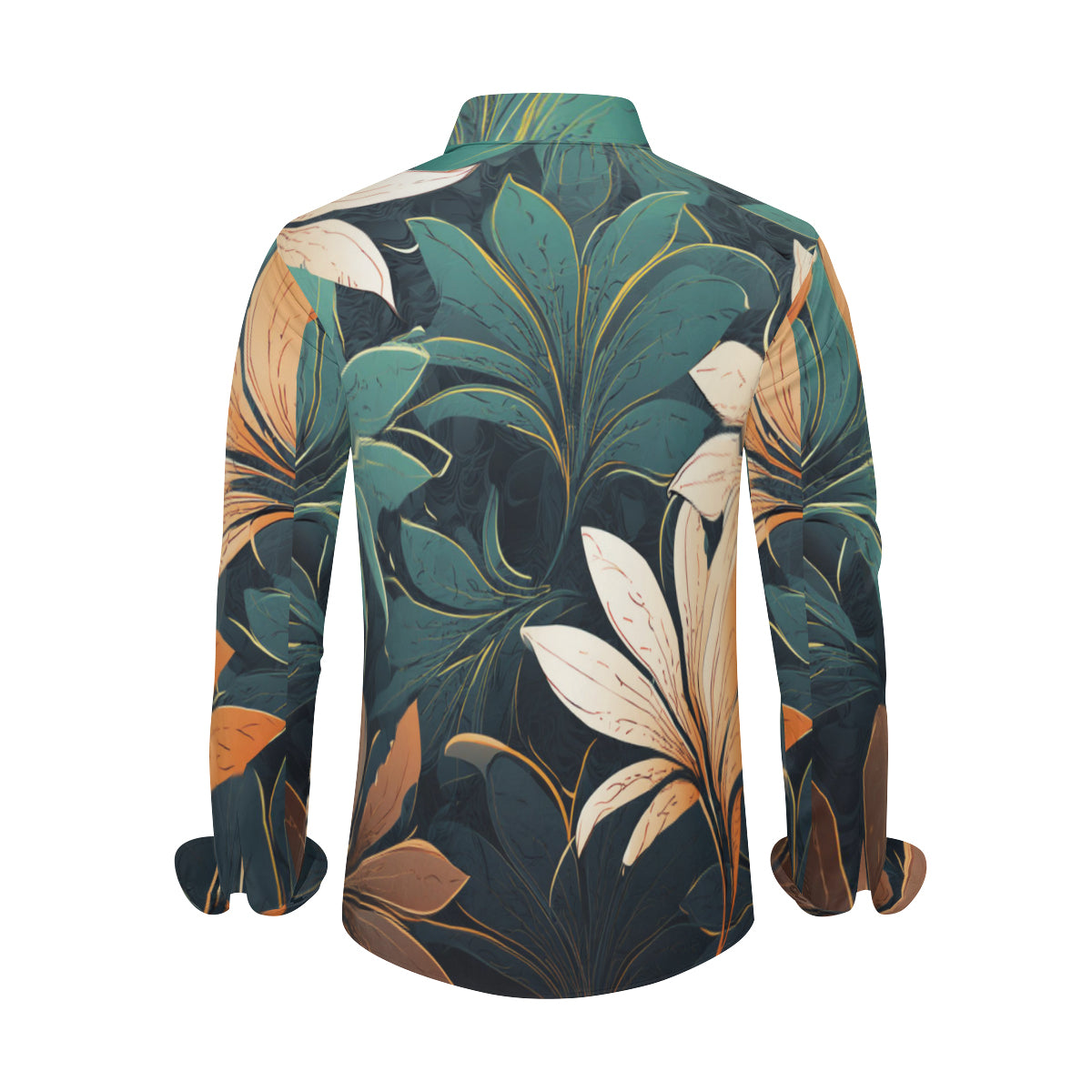 Floralgreen Men's Classic Long-Sleeved Shirt