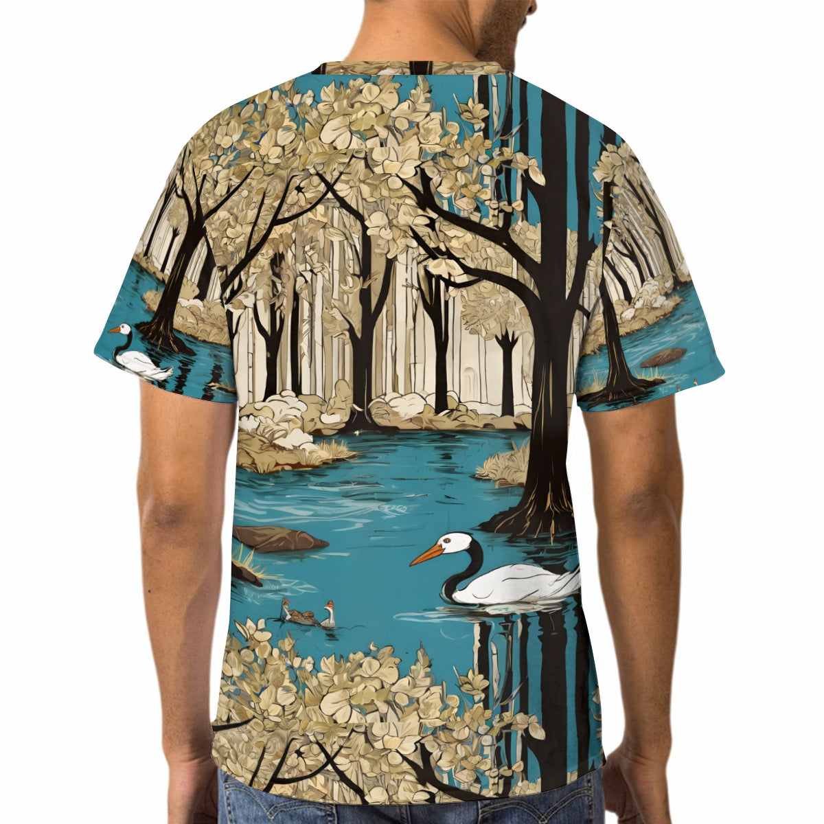 Landscape Wonder Men's O-Neck European Size T-Shirt | 220GSM Cotton