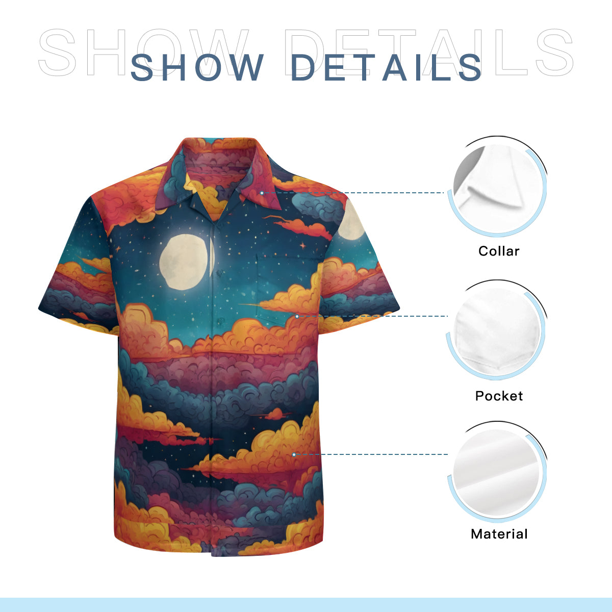 Sky Beauty Abstract Hawaiian Shirt | Polyester