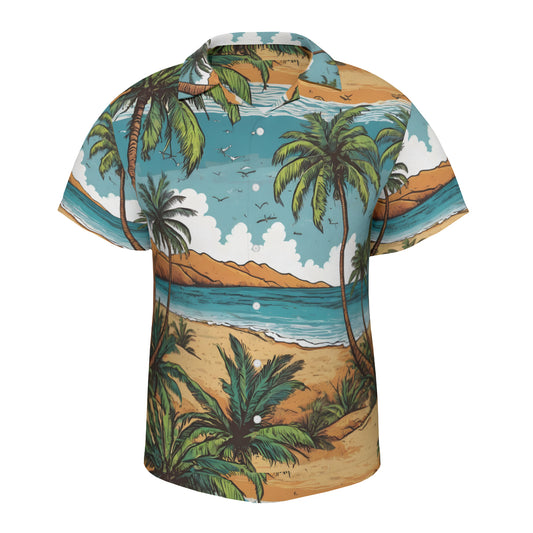 Beach Front Hawaiian Shirt(No chest pocket) | Polyester