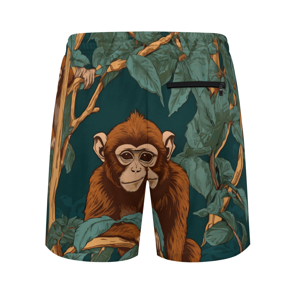 Monkey Vibes Men's Casual Shorts Double-Layer Sports Beach Shorts